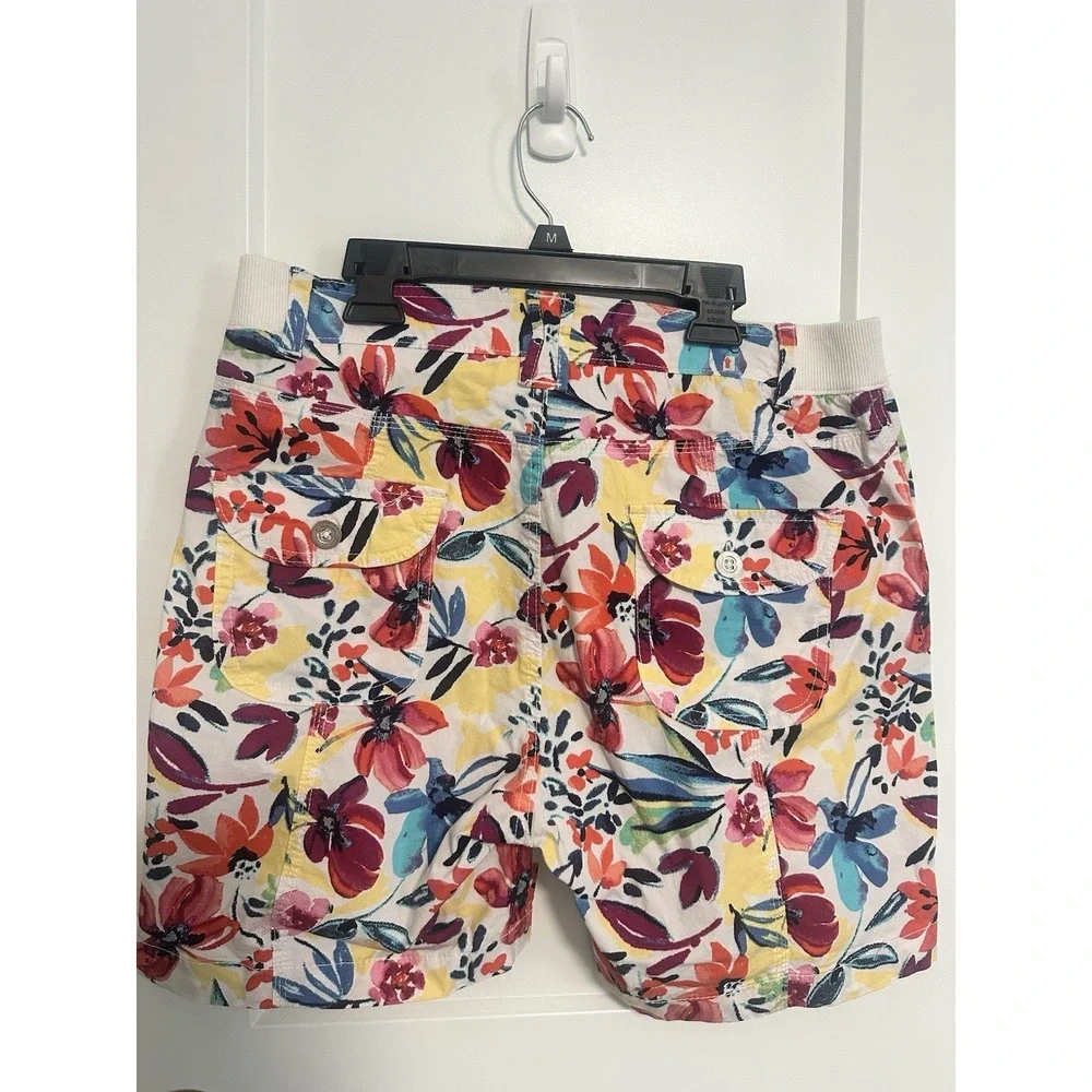 Kiwi Fresh Womens Floral Botanical Shorts Cotton Stretch Size 10 - 6